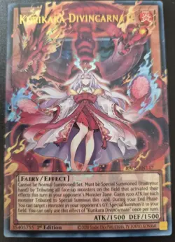 YUGIOH Kurikara Divincarnate (RA05-EN147) Extended Art Ultra Rare 1st Overframe - Image 1