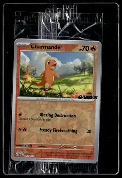 Charmander 004/165 Pokemon 151 EB Games Stamped Promo Pokemon Card Sealed - Image 1
