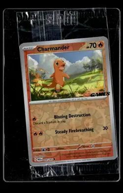 Charmander 004/165 Pokemon 151 EB Games Stamped Promo Pokemon Card Sealed - Image 1