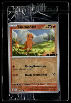Charmander 004/165 Pokemon 151 EB Games Stamped Promo Pokemon Card Sealed - Image 1