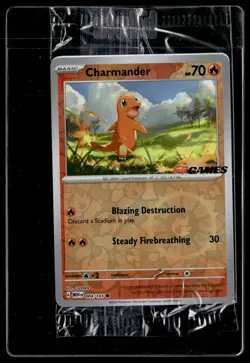 Charmander 004/165 Pokemon 151 EB Games Stamped Promo Pokemon Card Sealed - Image 1