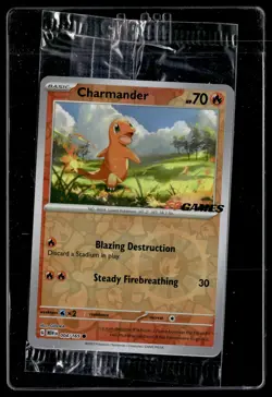 Charmander 004/165 Pokemon 151 EB Games Stamped Promo Pokemon Card Sealed - Image 1