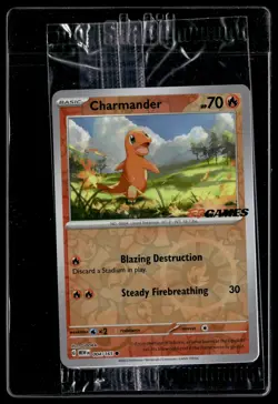 Charmander 004/165 Pokemon 151 EB Games Stamped Promo Pokemon Card Sealed - Image 1