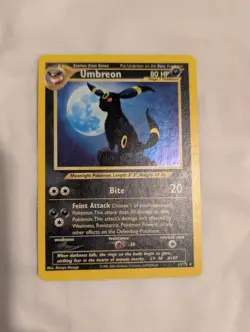 Pokemon Umbreon Neo Discovery Holo Card 13/75 Unlimited 2001 Original Moonbreon - Image 1