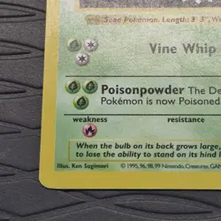 Ivysaur 30/102 Base Set (Shadowless) Uncommon Pokemon Card - Image 4