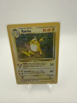 Pokemon TCG Raichu Holo Rare Card Base Set, 14/102 - Image 1