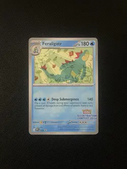 Pokemon TCG Feraligatr 213 SV Promo Illustration Contest 2024 EN 140 - Image 1