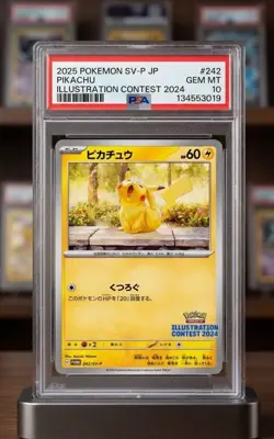 Pokemon Pikachu Illustration Contest 2024 242/SV-P Japanese Promo Holo PSA 10 - Image 1