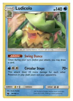 Ludicolo 38/168 Holo Rare Celestial Storm Pokemon Lightly Played - Image 1