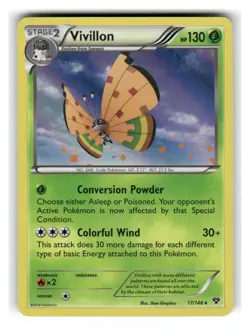 Vivillon 17/146 Holo Rare XY Pokemon Holo Lightly Played - Image 1