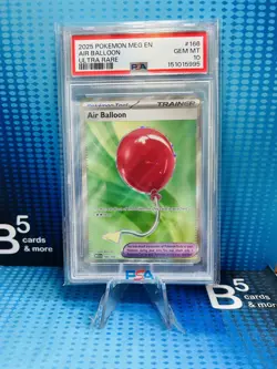 Air Balloon 166/132 PSA 10 Mega Evolution Ultra Rare Full Art Trainer Pokemon - Image 1