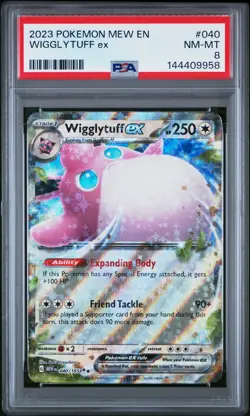 2023 POKEMON MEW EN-151 #040 WIGGLYTUFF EX PSA 8 - Image 1