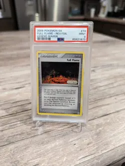 2006 Pokemon EX Legend Maker Full Flame Reverse Foil Stamp 74/92 PSA 9 Mint - Image 2