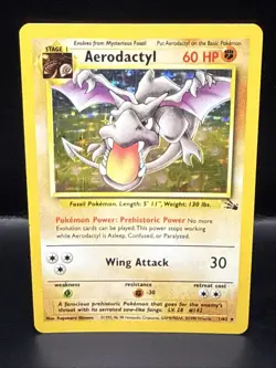 Pokemon TCG Aerodactyl Fossil Holo Rare Card 1/62 Unlimited - Image 2