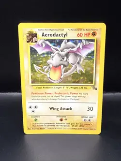 Pokemon TCG Aerodactyl Fossil Holo Rare Card 1/62 Unlimited - Image 4