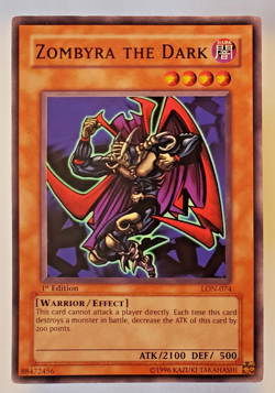 Yu-Gi-Oh Zombyra the Dark LON-074 Labyrinth of Nightmare Original 2003 1st Ed NM - Image 1