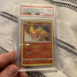 2017 Pokemon SM Black Star Shining Ho-Oh Holo Card #SM70 Promo PSA 9 Mint - Image 1