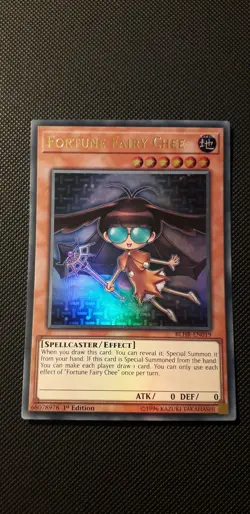 Yu-Gi-Oh! Fortune Fairy Chee, BLHR-EN019, Ultra Rare, 1. Edition, Englisch, NM - Image 1