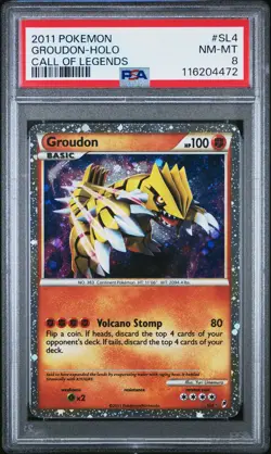 PSA 8 GROUDON HOLO SL4 | Call Of Legends Holo Pokemon Card - Image 1