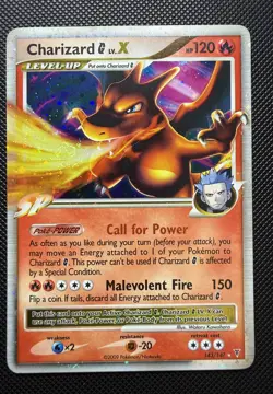 Charizard G Lv.X 143/147 Supreme Victors Holo Card *With Fire Breath Swirl!* LP - Image 1