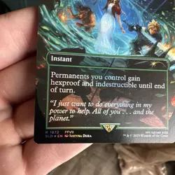 Aerith's Curaga Magic Heroic Intervention, Foil, Secret Lair Final Fantasy NM - Image 2