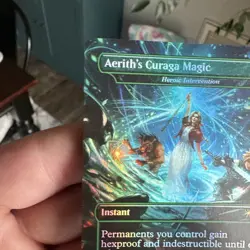 Aerith's Curaga Magic Heroic Intervention, Foil, Secret Lair Final Fantasy NM - Image 5