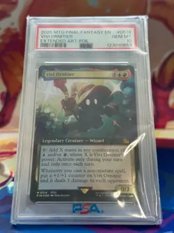 MTG Vivi, Lost Black Mage (English) Extended Art Foil PSA10 - Image 1