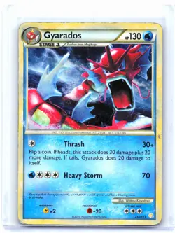 2010 Pokemon—Gyarados (Red) #123/123 HeartGold & SoulSilver—Holo Rare [Damaged] - Image 1
