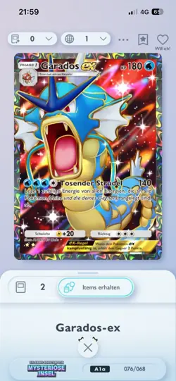 Pokemon TCG Pocket Garados EX 2 Star Full Art [Ger] Deutsch - Digitale Karte - Image 1