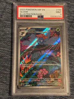 Pokemon TCG Mint PSA 9 Gloom 198/197 Obsidian Flames Illustration Rare - Image 1