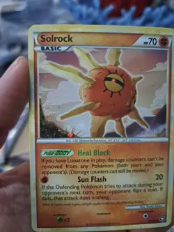 Solrock 9/102 - HGSS Triumphant - Holo Rare Pokemon Card - P4CK FRESH - Image 2