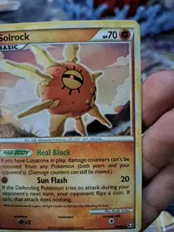Solrock 9/102 - HGSS Triumphant - Holo Rare Pokemon Card - P4CK FRESH - Image 3