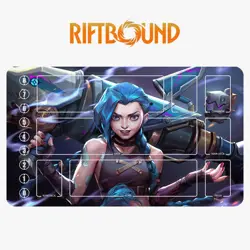 Jinx Riftbound Playmat League of Legends Playmat+Bag Trading Card Game Mat+Bag - Image 1