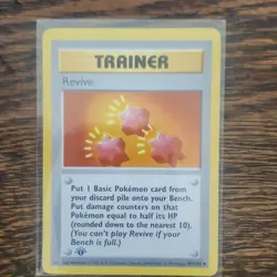 1st edition Revive Trainer Pokemon Card 89/102 Base set - Image 1
