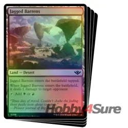 Foil Jagged Barrens X4 M/NM Magic: The Gathering MTG Outlaws Of Thunder Junction - Image 1