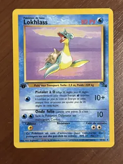 2000 Pokemon TCG FRENCH 1st Edition Fossil Lokhlass-Lapras 25/62 EX-MT Non Holo - Image 1