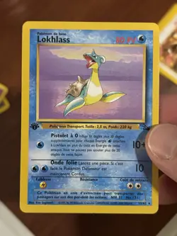 2000 Pokemon TCG FRENCH 1st Edition Fossil Lokhlass-Lapras 25/62 EX-MT Non Holo - Image 3