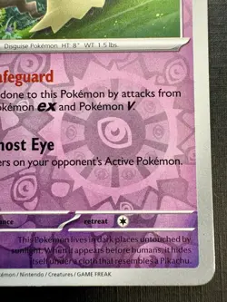 Pokemon TCG - Mimikyu 37/91 - Paldean Fates - REVERSE HOLO RARE - 2024 English - Image 3