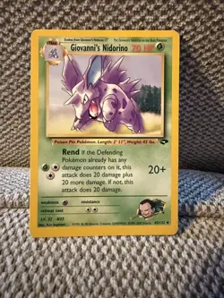 Pokemon TCG - Giovanni's Nidorino - 45/132 - WOTC - Gym Challenge (2000) - LP - Image 1