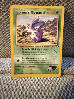 Giovanni's Nidoran M 76/132 Common Gym Challenge Pokemon LP - Image 1