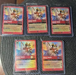 Mickey Mouse - 5X Pirate Captain 18/P2 Disney Lorcana Promo Cards Holo Set Of 5 - Image 2