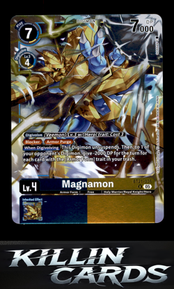 Magnamon BT21-036 R Rare World Convergence Digimon Card Game Card NM - Image 1