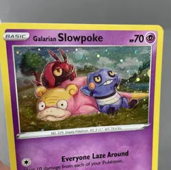 Galarian Slowpoke SWSH126 Black Star Promo Holo Pokemon Card #1 NM Swirl - Image 2