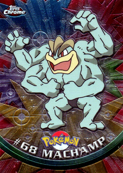 Pokemon #68 Machamp Card Topps Chrome Series 1 - Image 1