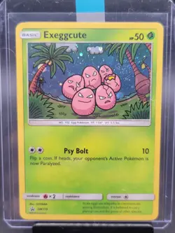 SWIRL 🌀💫 NM Exeggcute SM119 Holo Black Star Promo Pokemon Card - Image 1