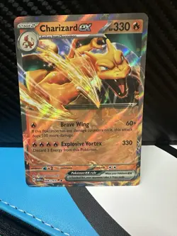 Pokemon TCG Charizard EX Scarlet & Violet Holo Double Rare Card 006/165 - Image 1