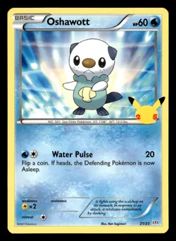 Oshawott 21/25 McDonald's 25th Anniversary Stamped Promo 2021 Pokemon NM - Image 1