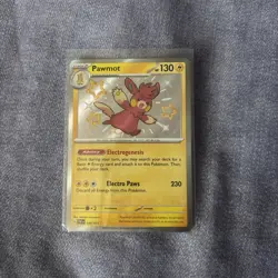 Pokemon TCG Paldean Fates Pawmot 144/091 M/Nm Baby Shiny Rare Holo Card - Image 1