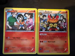 Pokemon- LEGENDARY TREASURES EMBOAR HOLO 27/113 & TEPIG 25/113 - Image 1