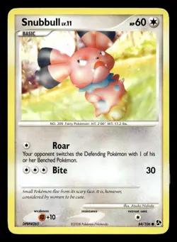 Snubbull 84/106 Common Great Encounters Pokemon LP - Image 1